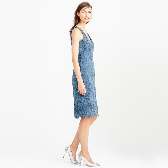 NWT J. Crew COLLECTION BEADED FLORAL LACE DRESS - Picture 2 of 3